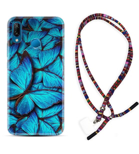 Huawei P20 Lite Mate 10 20 Lite Pro P40 Lite KılıfBoyun Asklı Rasta Silikon Owl 1351