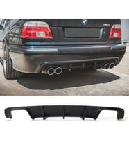 E39 M5 Difüzör Parlak Siyah Plastik Sağ Sol Çift Çıkış 5 Serisi Arka-difizör-bodykit-ek-karlık