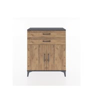 Arges Şifonyer 2 Raflı 2 Çekmeceli 2 Kapaklı 88x30x106 Antrasit-Çam
