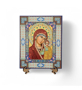 Süslemeli Meryem Ana İkona