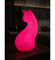 MYCRAFT3D Dekoratif Kedi Figürlü Gece Lambası 3D Yazıcı Baskı Hediyelik Masa Lambası Aydınlatma 23cm