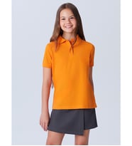 LCW Kids Turuncu Polo Yaka Kız Çocuk Tişört