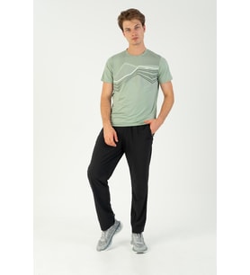 Maraton Regular Erkek Bisiklet Yaka Açık Yeşil- T-shirt