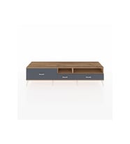Hyperion TV Ünitesi 2 Raflı 3 Çekmeceli  220x44x51 Çam-Çam/Antrasit