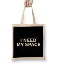 I Need My Space Slogan Bez Çanta Uzun Saplı