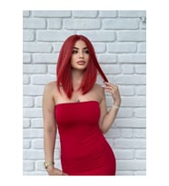 PerukAvm Luxury Kızıl Özel Tül Peruk Orta Boy