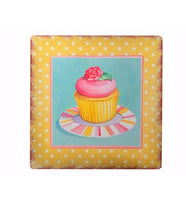 River World Duvar Panosu 40*40 Cup Cake Muffin Motifli Duvar Süsü
