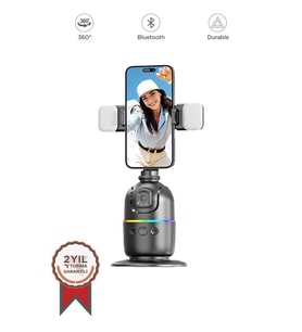 360° Yüz Takip Gimbal Tripod ile Akıllı Video ve Selfie Telefon Tutucu