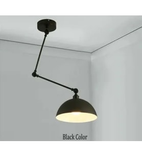 RİOLİGHT MODERN SİYAH ÜÇ MAFSALLI AKROBAT METAL MASA ÜSTÜ SARKIT AVİZE ŞAPKA ÇAPI:30CM