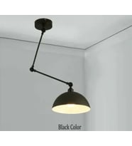 RİOLİGHT MODERN SİYAH ÜÇ MAFSALLI AKROBAT METAL MASA ÜSTÜ SARKIT AVİZE ŞAPKA ÇAPI:30CM