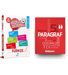 PRUVA AKADEMİ YAYINLARI 5.SINIF TÜRKÇE SORULAR KONUŞUYOR+PARAGRAF SORU BANKASI