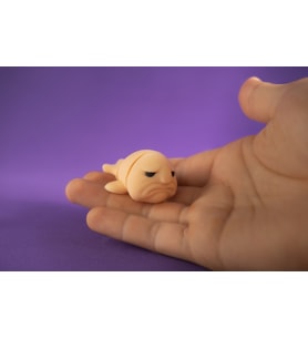 Minik Çirkin Balık 6 CM Doğal Malzeme Oyuncak Bej Renk (Çok Renkli)