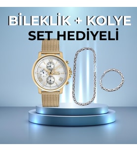 Slazenger Sl.09.1859.2.03 45 mm Altın Rengi Hasır Erkek Kol Saati
