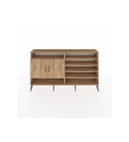 Arges Konsol 7 Raflı 2 Kapaklı 176x30x99 Çam-Çam/Aytaşı
