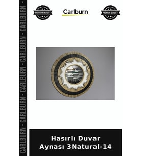 Özel Üretim Dekoratif Hasır Salon Antre Ev Aksesuarı Doğal Hasırlı Duvar Aynası 3Natural-14