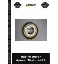 Özel Üretim Dekoratif Hasır Salon Antre Ev Aksesuarı Doğal Hasırlı Duvar Aynası 3Natural-14