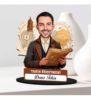 Erkek Tarih Öğretmenine Hediye Karikatürlü Biblo