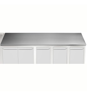 Electrolux Professional Üst Tabla, Sırtsız, 2000 Mm, 1,5 Mm Kalınlıkta Üst Tabla 18 Mm Kalınlığında Ses Sönümlendirici Malzeme Ve Ayrıca 2 Paslanmaz Kayıtla Güçlendirilmiştir - Modular Line TPLA20