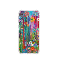 PrintiFy Samsung Galaxy M30 ile Uyumlu Düşlerin Dansı Serisi Folklorik Bahçe Tasarımlı Uv Baskılı Köşe Korumalı Antişok Kılıf