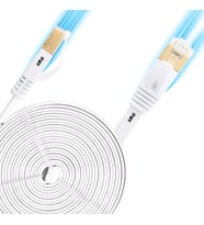 MN6 M112GM 15 Metre Cat7 Flat Yassı Ethernet İnternet Kablosu 10 Gbps 600 MHz RJ45