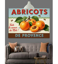 Kayısı Meyve Vintage Etiket Dekoratif Kanvas - Mdf Ahşap Tablo