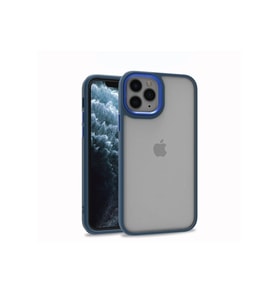 Apple iPhone 11 Pro Max Uyumlu Kılıf Zore Flora Kapak (Mavi)