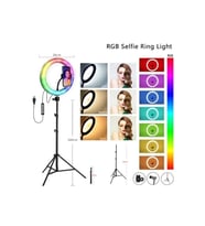 13 inç RGB çok renkli LED makyaj ve selfie ışığı, tripot ve Tiktok ışığı