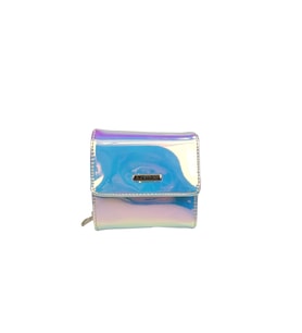 SİA ÇANTA Ollbag Orta Boy Holegramlı Cüzdan Üç Yana Açılan Kanatlar Fermuarlı Bozuk & Kagıt Para Gözlü Sade & Şık Kullanışlı Bayan Cüzdan (Lila)