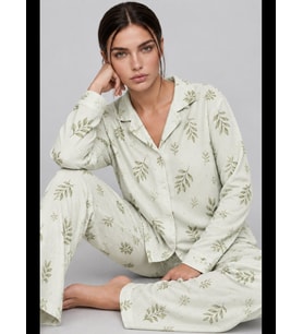 Night Mavi Kadın Uzun Kollu Rahat Pijama Takımı 4761