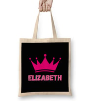 Elizabeth-Name personalized Custom - vintage Retro Rainbow Style Design Gift Baby-Gift For Her Bez Çanta Uzun Saplı