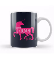 Crazy Unicorn Lady Kupa Bardak Porselen