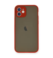 Apple İphone 12 Mini Kılıf Montreal Silikon Kapak - Kırmızı