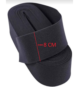 Bel Paça ve Don Lastiği Yassı Geniş Lastik 4cm,5cm,6cm,7 cm,8cm,9cm 1 paket 5 metre (SİYAH, 8CM)