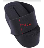 Bel Paça ve Don Lastiği Yassı Geniş Lastik 4cm,5cm,6cm,7 cm,8cm,9cm 1 paket 5 metre (SİYAH, 8CM)