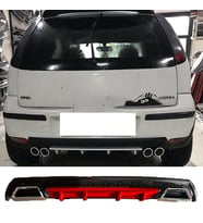 Opel Corsa C Kırmızı Difüzör Çiftli Kare Egzoz Görünümlü D Tip Difizör