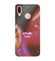 Huawei P20 Lite Uyumlu Baskılı Yumuşak Silikon Şeffaf Telefon Kılıfı