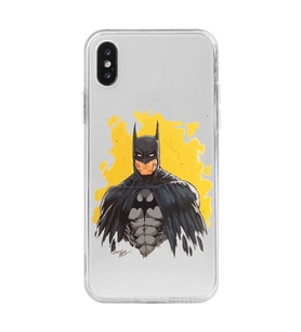 Iphone X ve XS Uyumlu Batman Tasarımlı Şeffaf Telefon Kılıfı