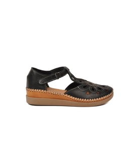 Pierre Cardin Siyah Cırtlı Hafif Kadın Günlük Sandalet PC-54518 Z