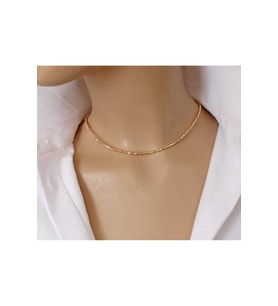 Nova Minimal Kristal Tekli Renk Seçenekli Choker Kolye Uniseks Tasarım (Altın)