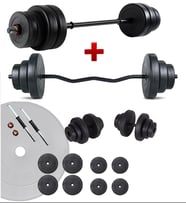Ecgspor 38 Kg Z BAR Halter Seti ve Dambıl Seti Ağırlık Fitness Seti