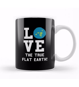 Love The True Flat Earth Kupa Bardak Porselen