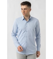 White Stone Adliswil G9501 Regular Fit Armürlü Pamuklu Gömlek Mavi