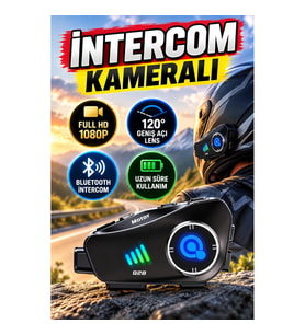 Q28 Kameralı Bluetooth Motosiklet Kask Kulaklığı Full HD 1080P Kayıt ve 120° Geniş Açı Lens