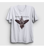 Presmono Unisex Beyaz Cello Wings Apocalyptica T-Shirt 11064tt