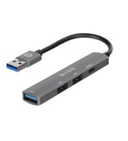 S-link SW-U333 3-USB 2.0, 1-USB 3.0 USB Metal USB Hub