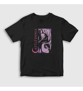 Presmono Unisex Çocuk Siyah Alucard Anime Castlevania T-Shirt 463161tt