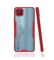 Realme C11 2021 Kılıf Platin Silikon - Kırmızı
