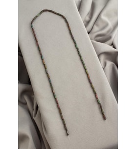 Hematit Doğal Taş Mat Siyah Bombeli Dikdörtgen Kesim 2x8mm Dizi [AA]