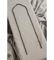 Hematit Doğal Taş Mat Siyah Bombeli Dikdörtgen Kesim 2x8mm Dizi [AA]
