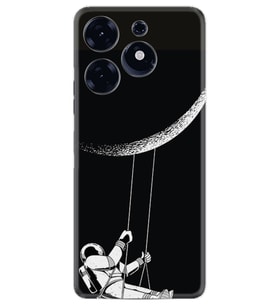 Tecno Spark 10 Pro Kılıf Resimli Desenli Silikon Platinium Series Astronot 519